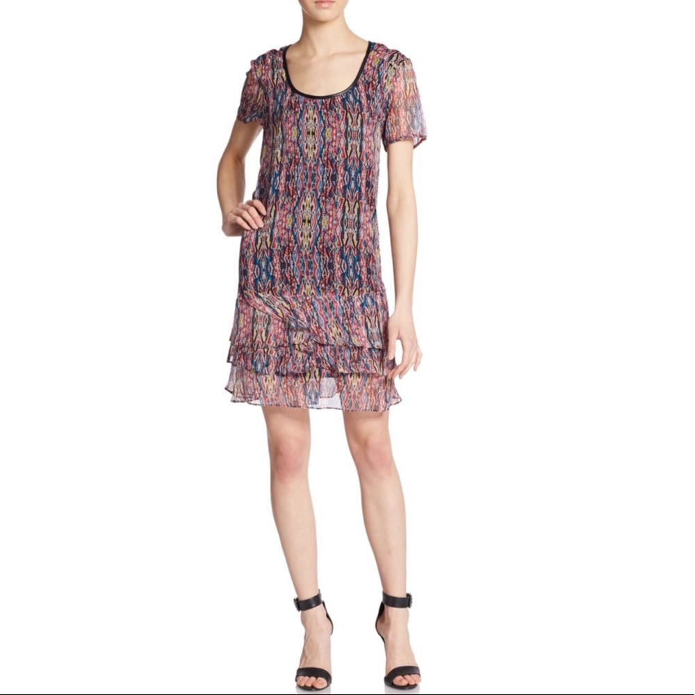 Ella Moss Silk Chiffon Layered Shift Dress